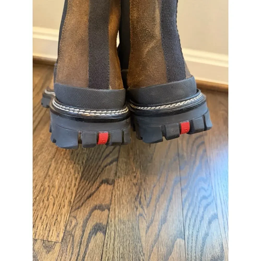 PRADA Suede Chelsea Boot Brown Size US 8 Made In Italy EUC - Picture 9 of 14